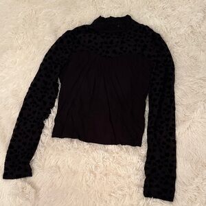 Elegant Black Long Sleeve Women's Top